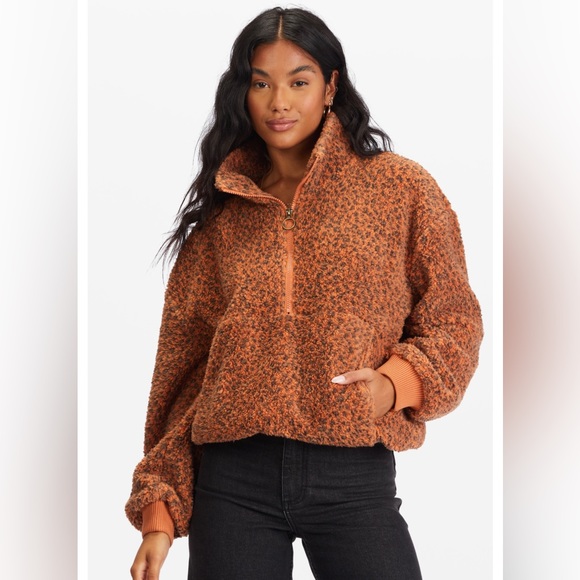 NWT Billabong Half Zip Fleece Pullover - Small - Picture 3 of 11